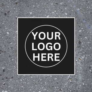 Black Promotional Floor Decal – Add Business Logo
