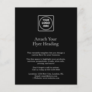 Black Promotional Flyer Custom Minimal Business