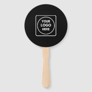 Black Promotional Hand Fan   Custom Company Logo 