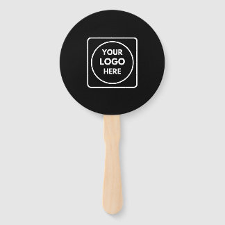 Black Promotional Hand Fan | Custom Company Logo