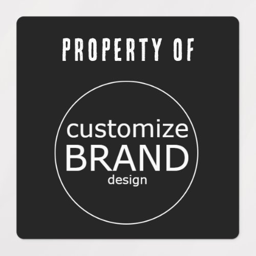 Black Property Of Company Business Logo  Labels