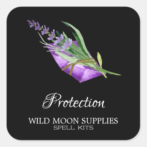 Black Protection Spell Kit Labels