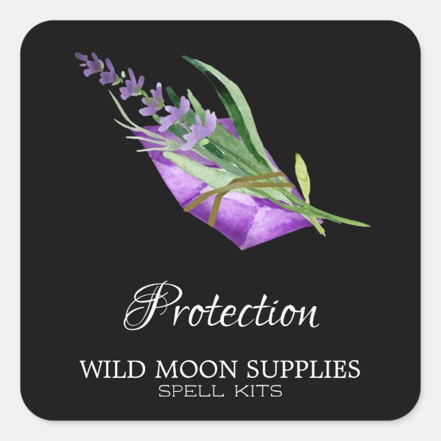 Black Protection Spell Kit Labels (Front)