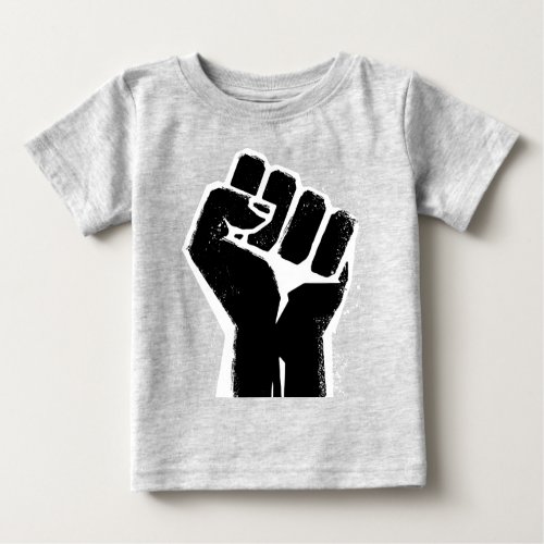 Black Protest Fist Baby T_Shirt