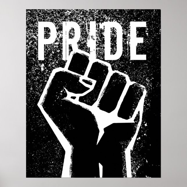 Black Protest Fist Poster (Front)