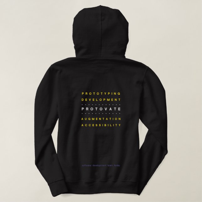 Black Protovate Hoodie (Design Back)
