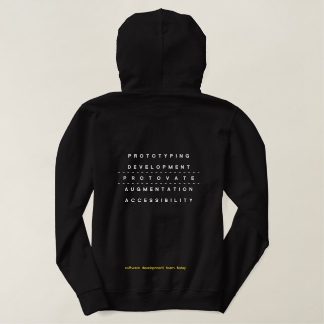 Black Protovate Team Hoodie (Design Back)