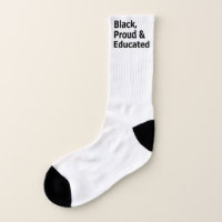 Black Proud & Educated Black Power BLM & BHM Socks