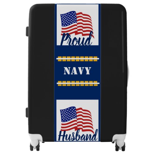 Black _ Proud Navy Husband Luggage