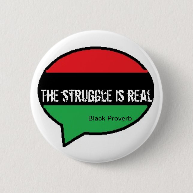Black Proverb Button (Front)