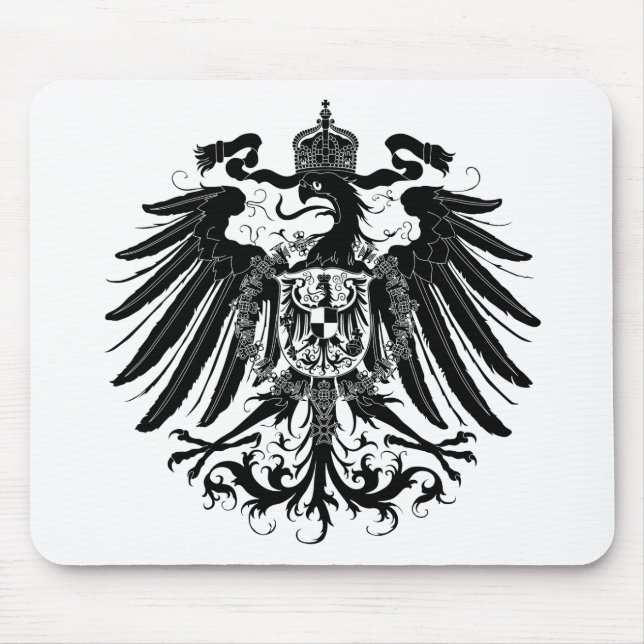 Black Prussian Eagle Mouse Pad (Front)