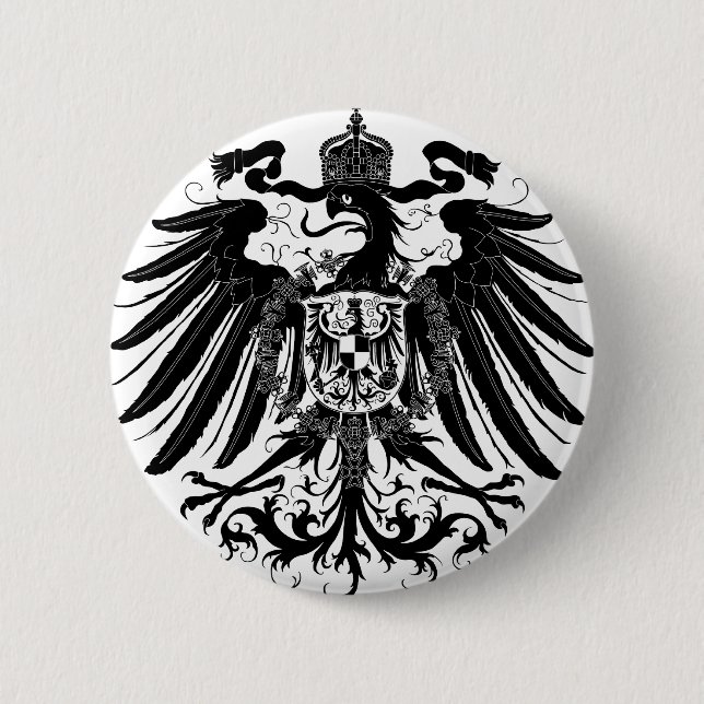 Black Prussian Eagle Pinback Button (Front)