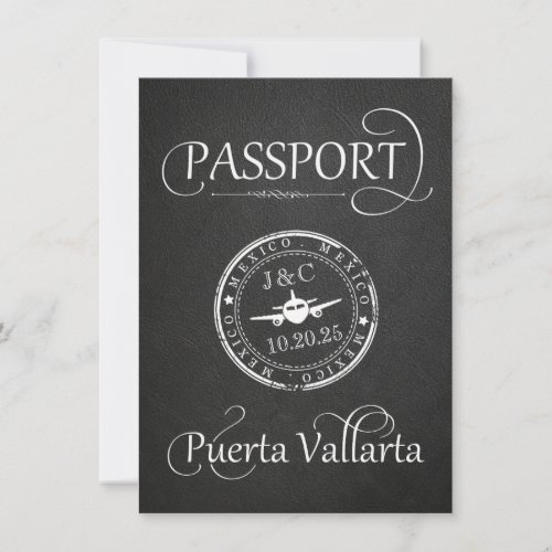Black Puerta Vallarta Passport Save The Date