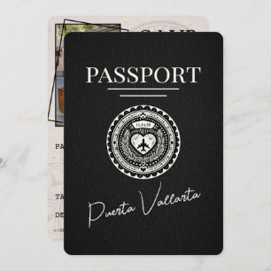 Black Puerta Vallarta Passport Save The Date
