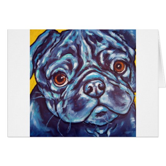 Black Pug Cards (Front Horizontal)