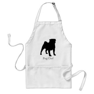 Black Pug Chef Apron