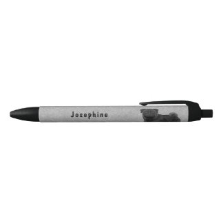 Black Pug Cute Cartoon Dog With Custom Name Blue Pen