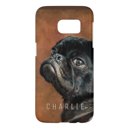 Black Pug Dog Samsung Galaxy S7 Case