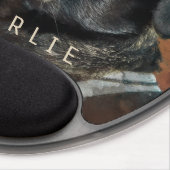 Black Pug Dog Gel Mouse Pad (Right Side)