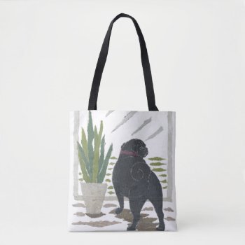 Black Pug  Dog  Modern Tote Bag by BlessHue at Zazzle