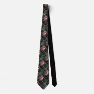 Black Pug Dog Neck Tie