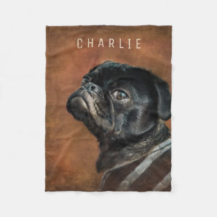 black pug blanket