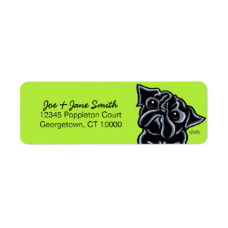 Black Pug Face Lime Label