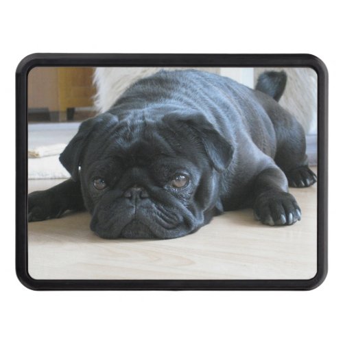 black pug flat hitch cover