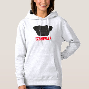 Black Pug Life Hoodie