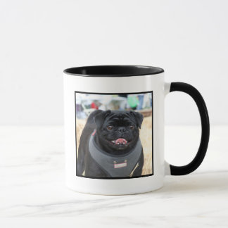 Black pug mug