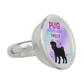 BLACK" PUG PRINCESS" RING (Side)