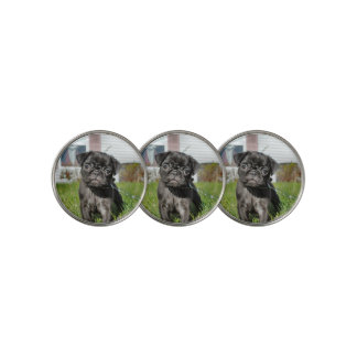 Black Pug puppy Golf Ball Marker