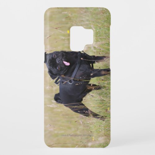 Black Pug Sticking Out Tounge Case_Mate Samsung Galaxy S9 Case