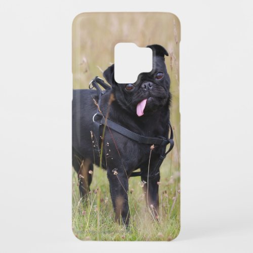 Black Pug Sticking Out Tounge Case_Mate Samsung Galaxy S9 Case