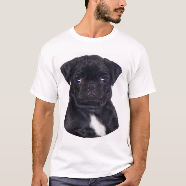 Black Pug T-Shirt (Front)