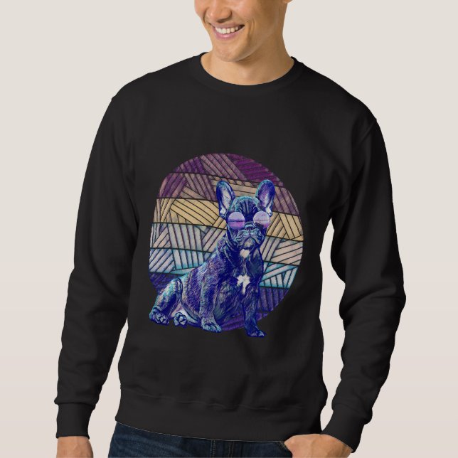 Black Pug with Cool Sunglasses Classic T-Shirt 880 Sweatshirt (Front)
