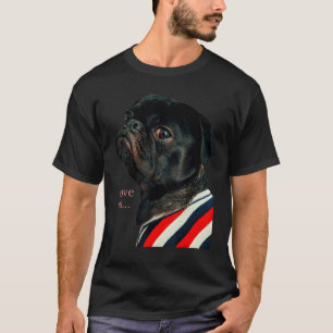 Black Pug Women Men Pug Mom Dad Life Love Dog Pet T-Shirt