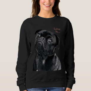 Black Pug Women Men Pug Mom Dad Life Tee Love Dog
