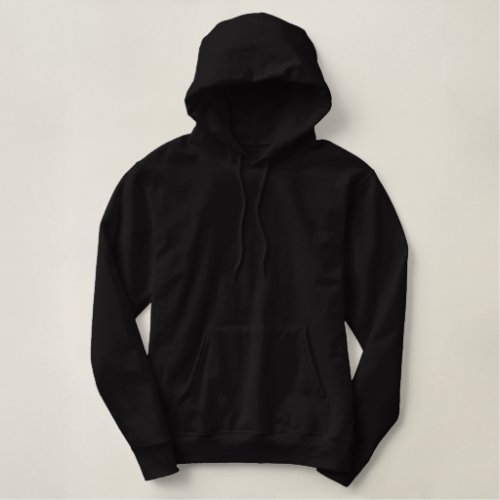 Black Pullover Hoodie Customize with embroidery