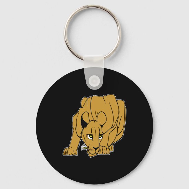 Black Puma Cougar Panther Mountain Lion Keychain (Front)