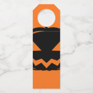 Black pumpkin bottle hanger tag