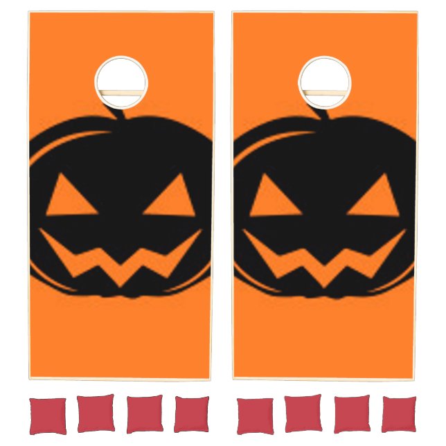 Black pumpkin cornhole set (Set)
