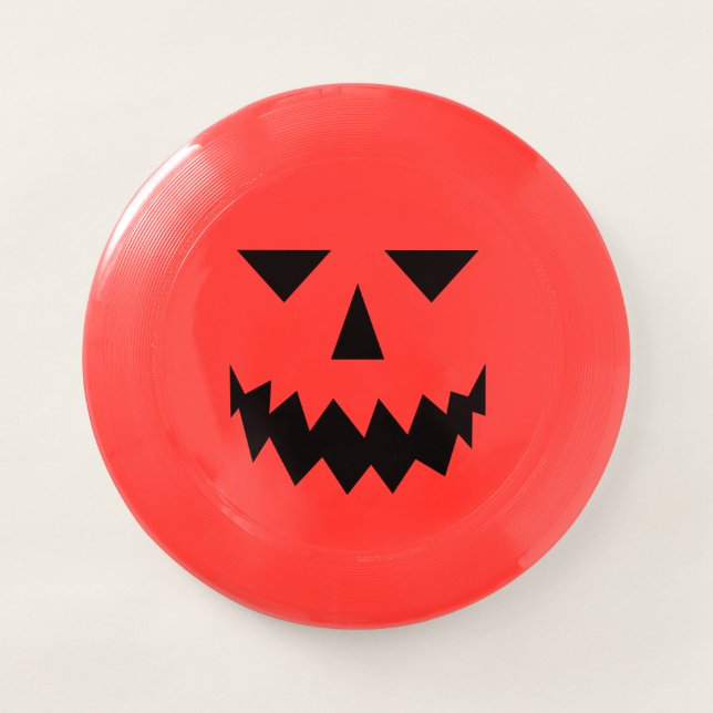 Black Pumpkin Face Frisbee (Front)