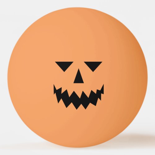 Black Pumpkin Face Ping Pong Ball