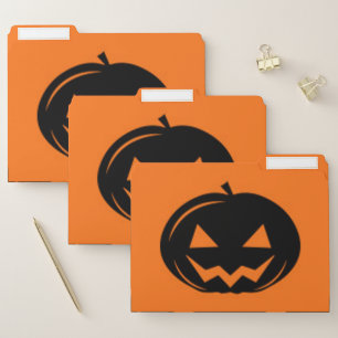 Black pumpkin file folder
