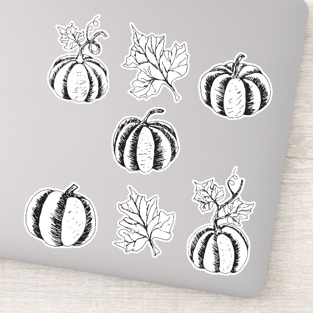 Black Pumpkin for Halloween  Sticker (Detail)