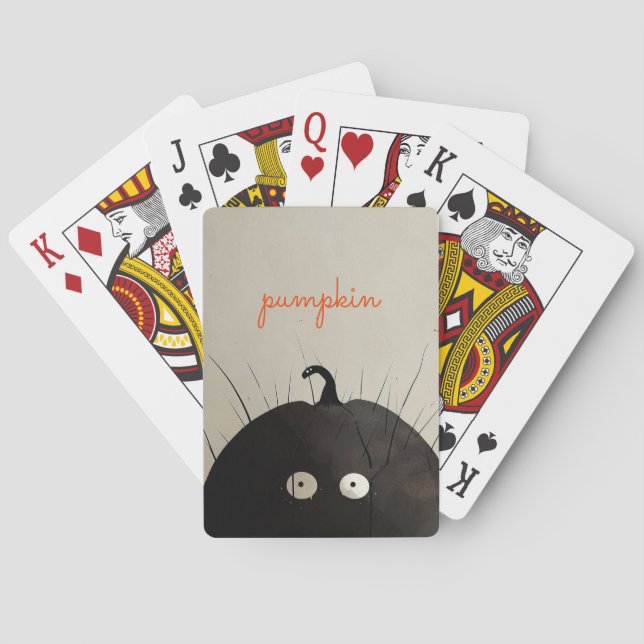 Black Pumpkin Poker Cards (Back)