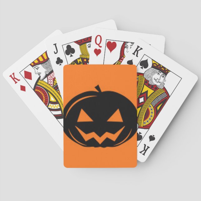 Black Pumpkin Poker Cards (Back)