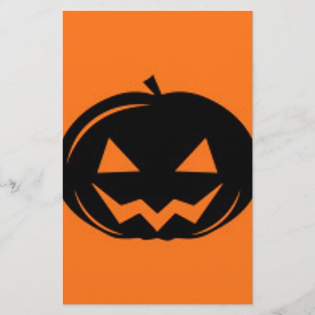 Black Pumpkin Stationery (Front)