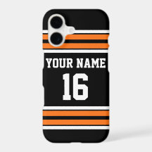 Black Pumpkn Orange Team Jersey Custom Number Name